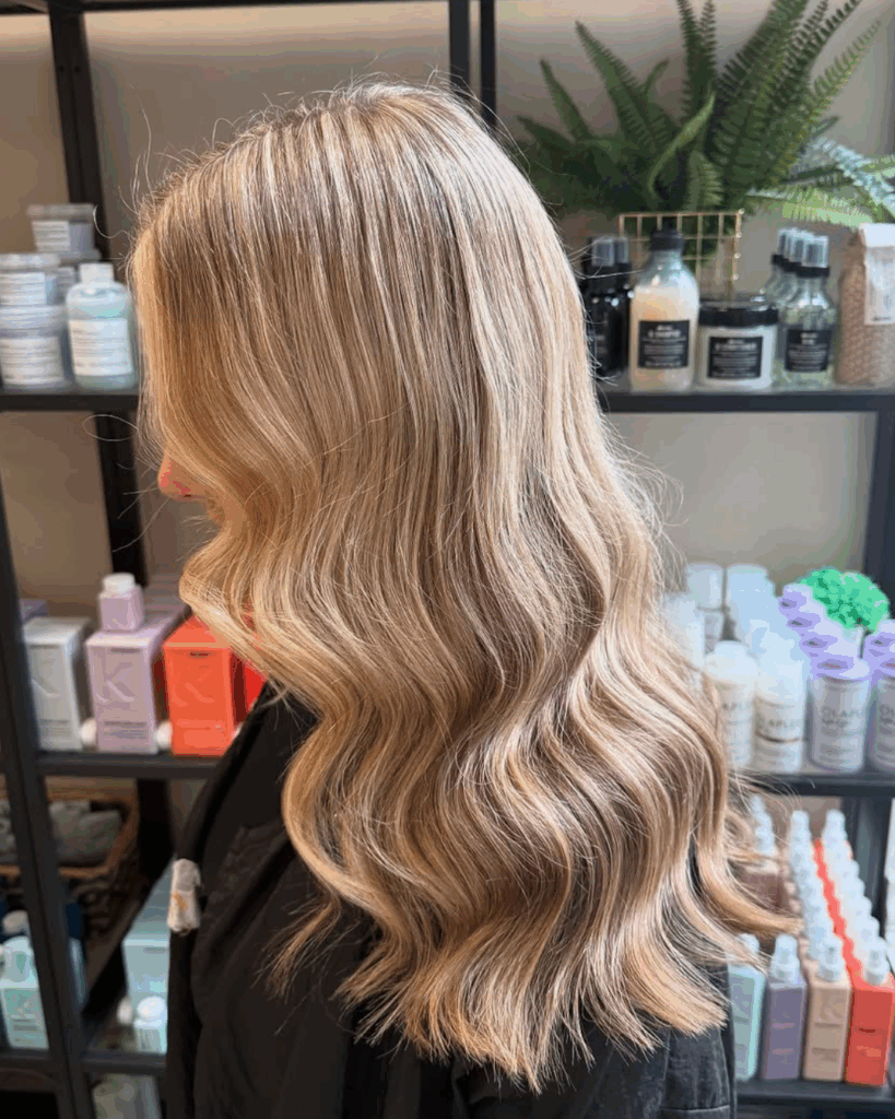 Autumn Hair Colour Inspiration bright blonde Esente Hair Salon in Wimbledon